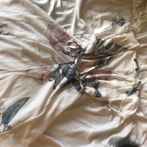 Wrap up floral dress